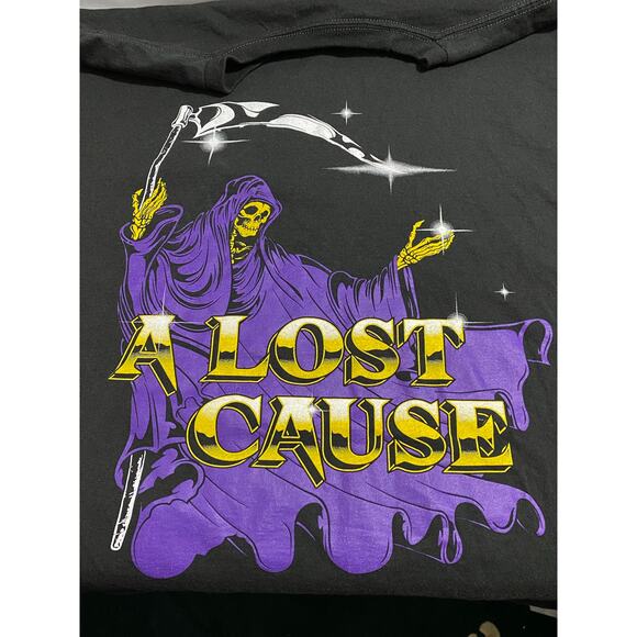 Grim Reaper A Lost Cause Black/Purple Long Sleeve Crew size 2XL - Picture 9 of 9